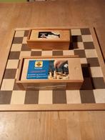 Schaak/dambord met toebehoren, Hobby en Vrije tijd, Gezelschapsspellen | Bordspellen, Ophalen of Verzenden, Gebruikt