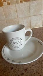 Riviera Maison chocolademelk beker met schotel, Ophalen, Zo goed als nieuw, Overige stijlen, Kop(pen) en/of Schotel(s)