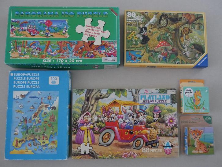 puzzels, diverse leeftijden, Hobby en Vrije tijd, Denksport en Puzzels, Zo goed als nieuw, Legpuzzel, Minder dan 500 stukjes, Ophalen of Verzenden