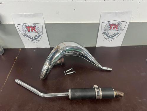 Derbi scr corse chrome 50/70 bovenlangs, Fietsen en Brommers, Brommeronderdelen | Algemeen, Zo goed als nieuw, Uitlaat, Ophalen of Verzenden