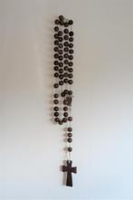 Vintage Antiek Grote Monniken Rozenkrans Hout (3690), Huis en Inrichting, Woonaccessoires | Kransen, Ophalen of Verzenden, Zo goed als nieuw