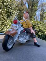 Erg mooi beeld met Kuifje op de motorfiets, bobby, TinTin, Ophalen, Nieuw, Mens
