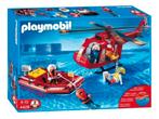 Playmobil Reddingshelicopter + boot, Ophalen, Zo goed als nieuw