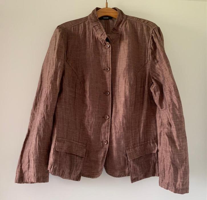 Brons-bruine blouse/jasje, maat 42, merk: Verse, z.g.a.n., Kleding | Dames, Blouses en Tunieken, Zo goed als nieuw, Maat 42/44 (L)