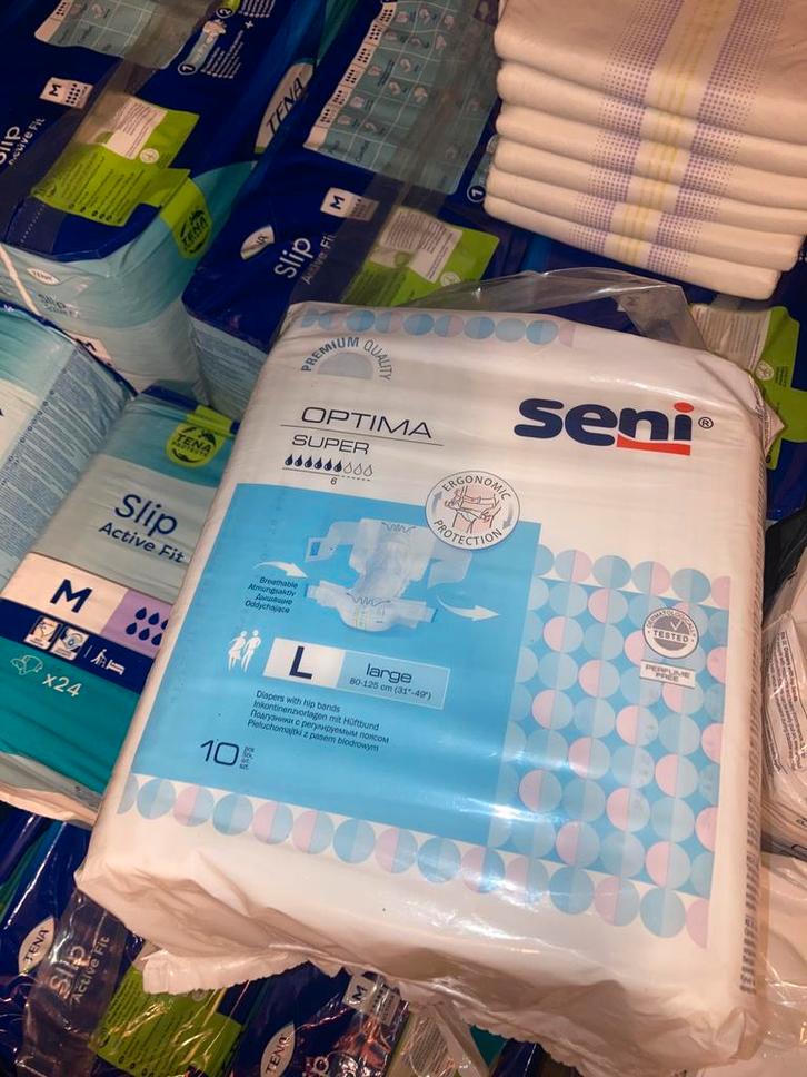 15 x Seni optima super incontinentie luiers met heupband, Diversen, Verpleegmiddelen, Zo goed als nieuw, Ophalen