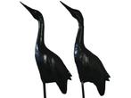 2 Decoratieve handgesmede vogels / kraanvogels / vogel, Ophalen of Verzenden