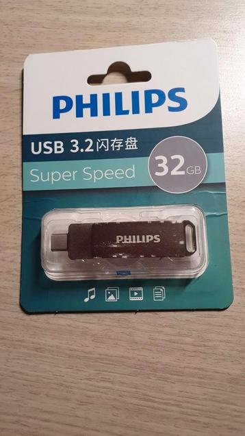 Type C Philips USB 3.2 Flash Drive 32GB  - Nieuw! beschikbaar voor biedingen