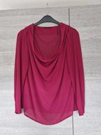 Paarse blouse/shirt met waterval hals, Maat 38/40 (M), Paars, Nieuw, Ophalen of Verzenden