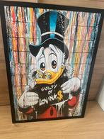 Dagobert Duck canvas poster maat 70x100, Ophalen of Verzenden, Zo goed als nieuw, Foto of Poster, 75 cm of meer