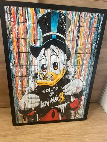Dagobert Duck canvas poster maat 70x100 beschikbaar voor biedingen