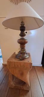 Ouderwetse schemerlamp met olielamp ombouw, Ophalen of Verzenden