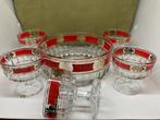 Vintage punch, bowl, dessert stel (220322), Antiek en Kunst, Antiek | Glas en Kristal, Ophalen of Verzenden