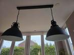 Industriële hanglamp met 2 lampen, Ophalen, Zo goed als nieuw, Industrieel, Metaal
