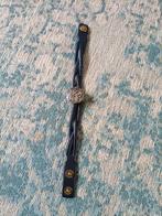 leren armband met drukker (blauw), Ophalen of Verzenden, Nieuw, Blauw, Leer