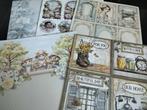 5 vellen 20x20 cm papier verschillende merken/afbeeldingen, Hobby en Vrije tijd, Scrapbooking, Overige merken, Scrapboy, stamperia enz