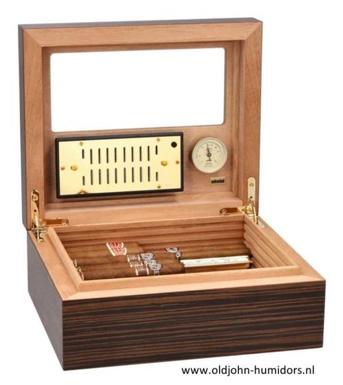 ADORINI  HUMIDOR VITTORIA M DELUXE - MAKASSAR FINEER   h159, Verzamelen, Rookartikelen, Aanstekers en Luciferdoosjes, Nieuw, Tabaksdoos of Verpakking