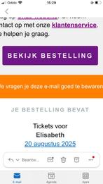 Elisabeth musical DeLaMar 20 augustus ruilen of verkopen, Tickets en Kaartjes, Twee personen, Augustus