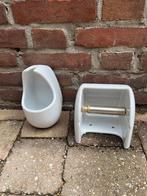 Porselein toiletrolhouder en wc borstelhouder, Ophalen