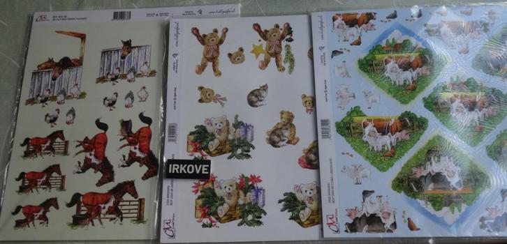 KNIPVELLEN * NIEUW GESEALD* Divers *, Hobby en Vrije tijd, Kaarten | Zelf maken, Nieuw, Knipvel, Overige thema's, Verzenden