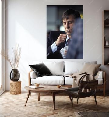 Ajax-Org kl acrylfoto 50x75 cm Johan Cruijff+sigaret+kaarten beschikbaar voor biedingen