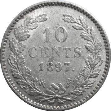Nederland 10 cent 1897 (zilver) beschikbaar voor biedingen