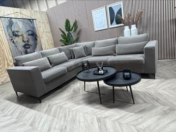 ZGAN Velvet Velours Hoekbank - Taupe - 283 x 253 beschikbaar voor biedingen
