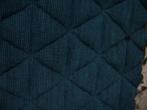 Kvadrat Febrik Triangle 772; petrol; ca. 13 meter meubelstof, Wol, Blauw, 120 cm of meer, Ophalen of Verzenden