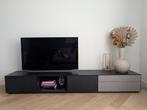 Prachtige Design TV Meubel - zwart met taupe lades, Huis en Inrichting, Kasten | Televisiemeubels, Ophalen, Eikenhout, Zo goed als nieuw