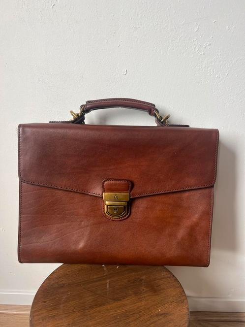 Castelijn & Beerens Aktetas (cognac), Computers en Software, Laptoptassen, Zo goed als nieuw, Aktetas, 13 inch, Ophalen