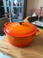 Le creuset braadpan oranje, Gebruikt, Verzenden, Koekenpan of Braadpan, Gietijzer