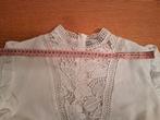 Luxe witte dames blouse met kant mt. 38, Ophalen of Verzenden, Zo goed als nieuw