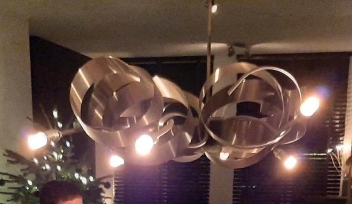 RVS Hanglamp - Stijlvol Design  - 150 x 50, Huis en Inrichting, Lampen | Hanglampen, Gebruikt, 75 cm of meer, Metaal, Ophalen