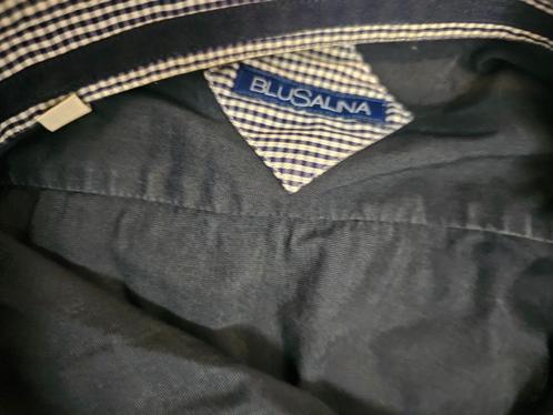 Herenblouse getailleerd, marineblauw, maat m, Kleding | Heren, Overhemden, Gedragen, Halswijdte 39/40 (M), Blauw, Ophalen