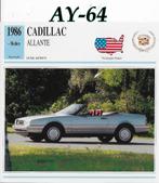 Ay64 autokaart cadillac allante ( 1986 ), Ophalen of Verzenden, Zo goed als nieuw, Auto's