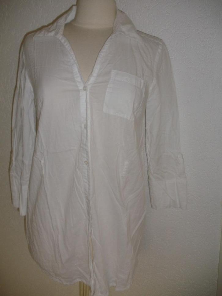 VERO MODA bloes tuniek Model Young jeans wit maat S, Kleding | Dames, Blouses en Tunieken, Zo goed als nieuw, Maat 38/40 (M), Wit