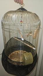 Vogelkooi met toebehoren, Dieren en Toebehoren, Vogels | Hokken en Kooien, Ophalen, Zo goed als nieuw, Metaal, Vogelkooi