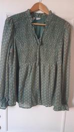 Mooie tuniek/ blouse met doorzichtige mouwen, Maat 38/40 (M), Ophalen of Verzenden, Zo goed als nieuw, Groen
