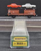 Minitrix 3533 - autotransportwagen Oof52 (14807), Gebruikt, Gelijkstroom, Trix, Wagon