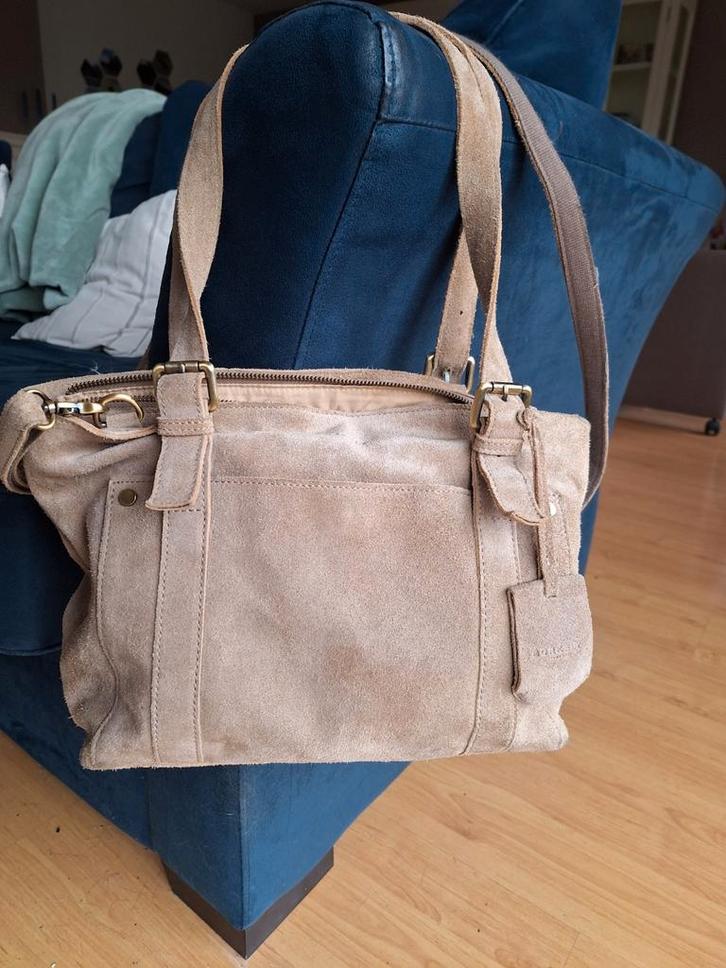 Burkely damestas, Sieraden, Tassen en Uiterlijk, Tassen | Schoudertassen, Gebruikt, Beige, Ophalen