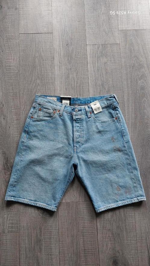 Levis 501 Hemmed jeansshort 30 NEW, Kleding | Heren, Spijkerbroeken en Jeans, Nieuw, Overige jeansmaten, Blauw, Ophalen of Verzenden