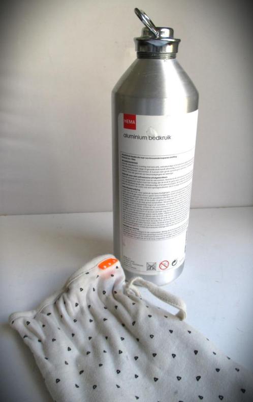 Kruik~Hema Kruikje in warmhoudzak van stof~Warmhouder, Huis en Inrichting, Woonaccessoires | Overige, Gebruikt, Ophalen of Verzenden