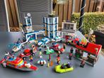 Lego City politiebureau en brandweer, Ophalen of Verzenden, Zo goed als nieuw