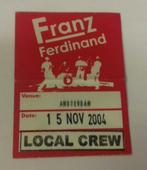 Franz Ferdinand BACKSTAGE PASS Amsterdam 2004 - origineel !, Verzenden, Gebruikt, Foto of Kaart