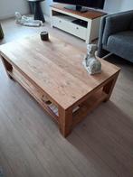 ZWARE TEAKHOUTEN SALONTAFEL., Ophalen, Gebruikt, 100 tot 150 cm, Teakhout