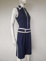 Joseph Ribkoff jurk. Marineblauw/crème., Nieuw, Blauw, Knielengte, Maat 38/40 (M)