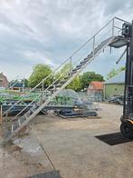 Stalen trap met bordes gegalv/rvs. Hoog 4.6mtr. Nob099, Ophalen, Zo goed als nieuw, 2 tot 4 meter