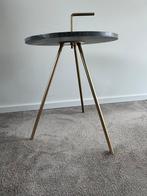 Light & Living Groene Marmer Bijzettafel met Gouden Poten, Huis en Inrichting, Tafels | Bijzettafels, Ophalen, Minder dan 55 cm