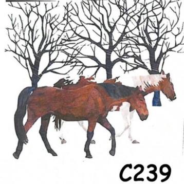 Servetten decoupage/bullet journal – paarden C239 beschikbaar voor biedingen