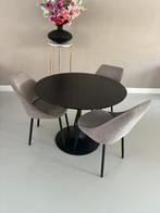 Mooie zwarte tafel IKEA met 3 JYSK eetstoelen, Huis en Inrichting, Tafels | Eettafels, Ophalen, Zo goed als nieuw, Rechthoekig
