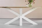 eettafel eiken bladen boomstam ovaal rond, 100 tot 150 cm, Rond, Nieuw, Ophalen of Verzenden